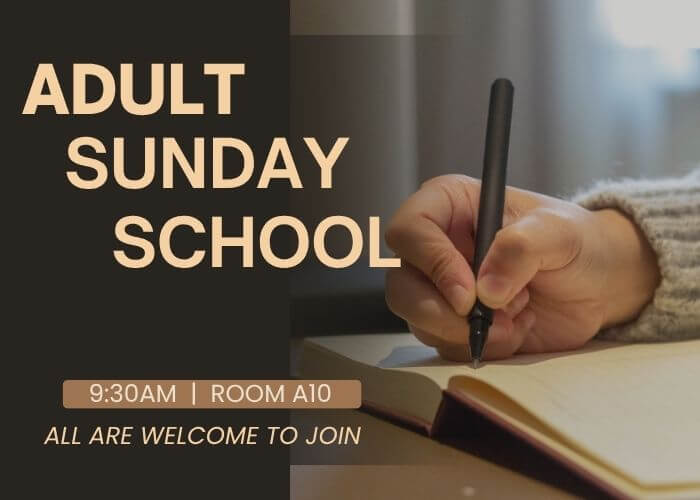 Adult Sunday school Adult Sunday school
