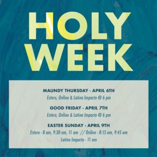 Holy Week has so much to teach us.  One thing is for sure, things don't always turn out the way we expect, but in the midst, we know that Jesus is completely trustworthy. 

We hope you will join us this week for our Holy Week services. 
Maundy Thursday - 6pm, in person and online
Good Friday - 6pm, in person and online
Easter Sunday - 8 am, 9:30 am, and 11 am